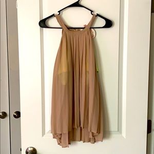 Taupe sleeveless top